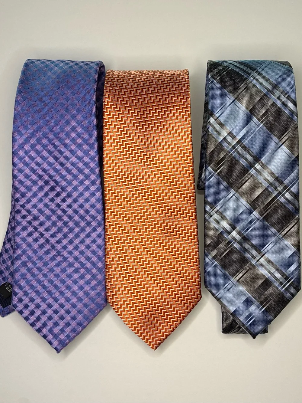 3 MICHAEL KORS SILK DESIGNER MENS NECKTIES Plaid, Geometric